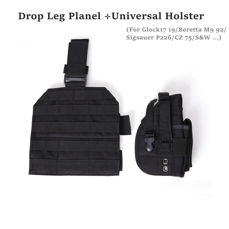 Plataforma de pierna MOLLE en nylon para coldre universal y linterna - imagen 3