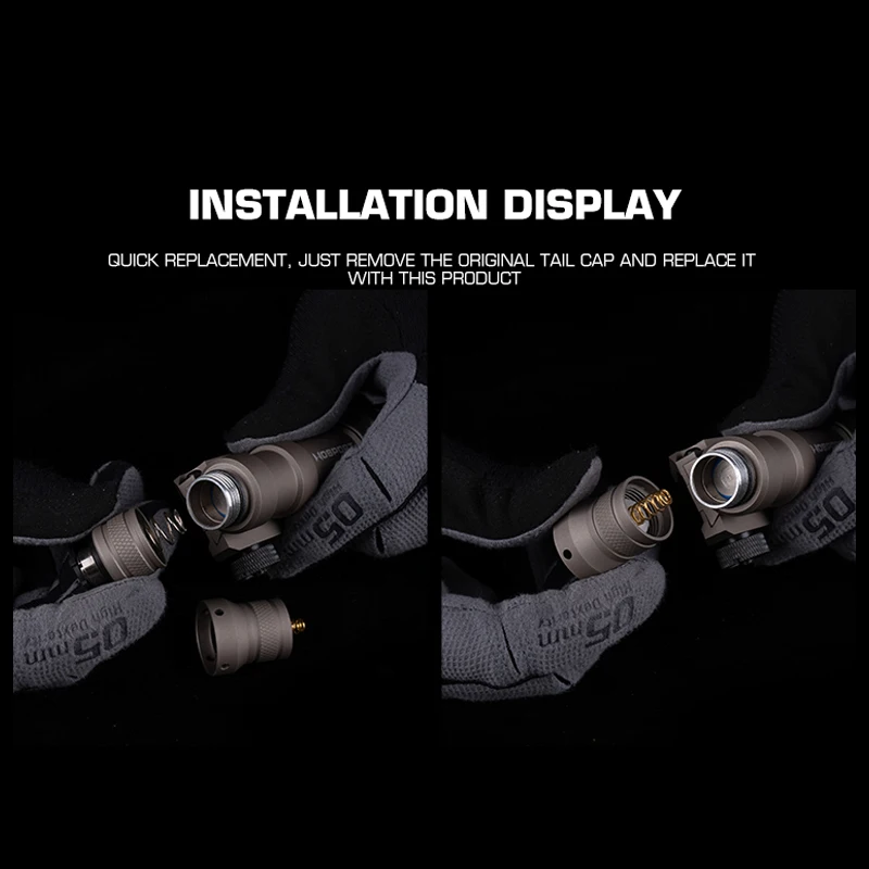 Interruptor de presión M300 M600 para linterna táctica Airsoft - imagen 5