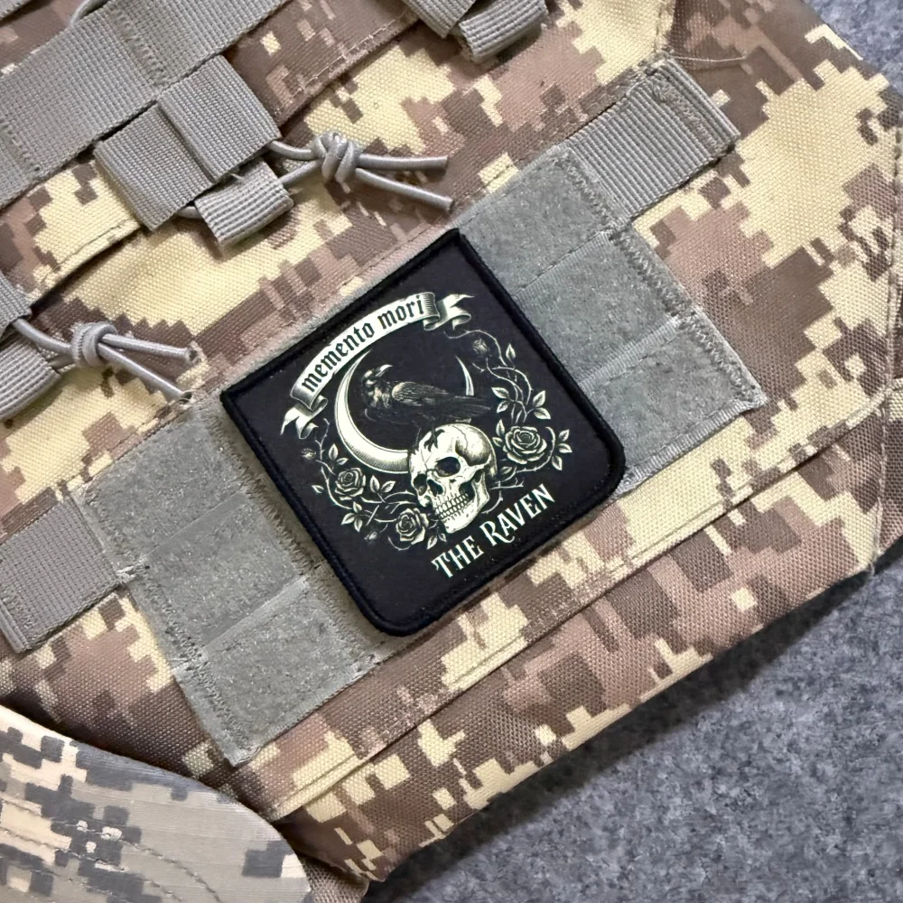 Parche táctico morale calavera de cuervo – gancho y bucle cuadrado - imagen 2