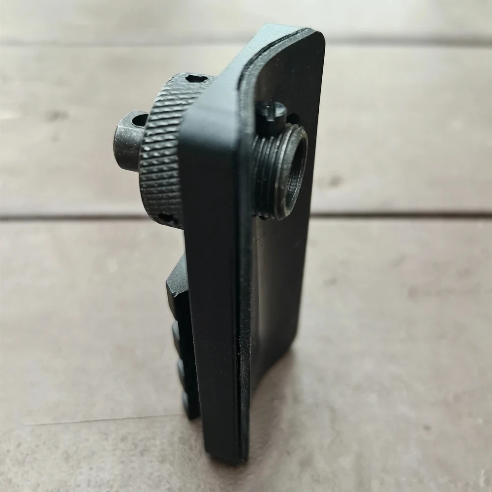 Adaptador bípode riel Picatinny perno giratorio 3 ranuras base goma - imagen 5
