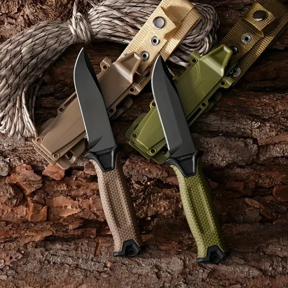 Cuchillo de bolsillo táctico recto para camping y defensa