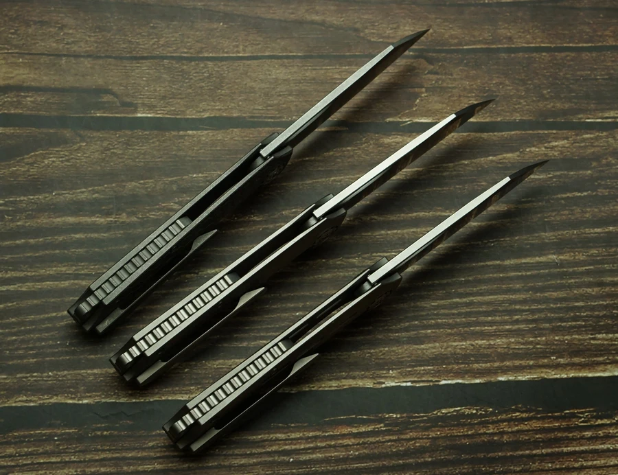 Cuchillo plegable táctico EDC de titanio con rodamientos de cerámica - imagen 4