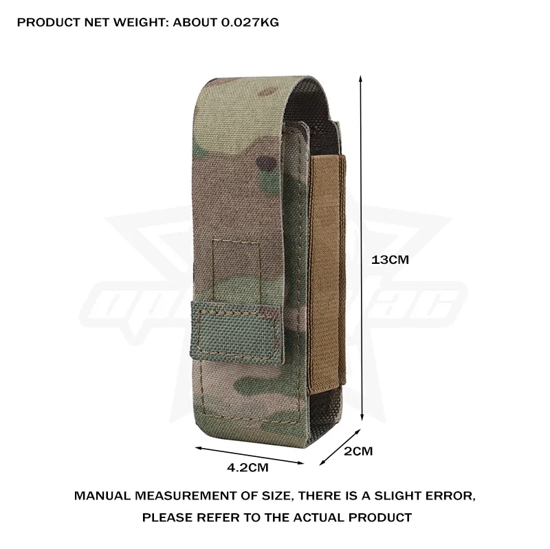 Bolsa MOLLE táctica en negro con tejido elástico