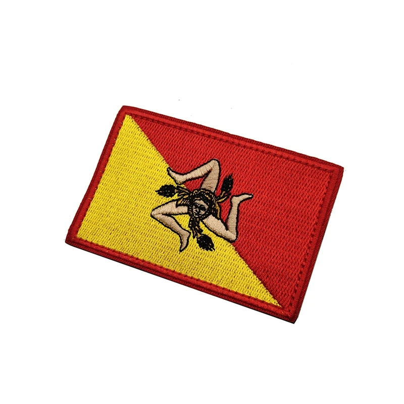 Parche bordado Sicilia con gancho y bucle para ropa táctica exterior - imagen 2