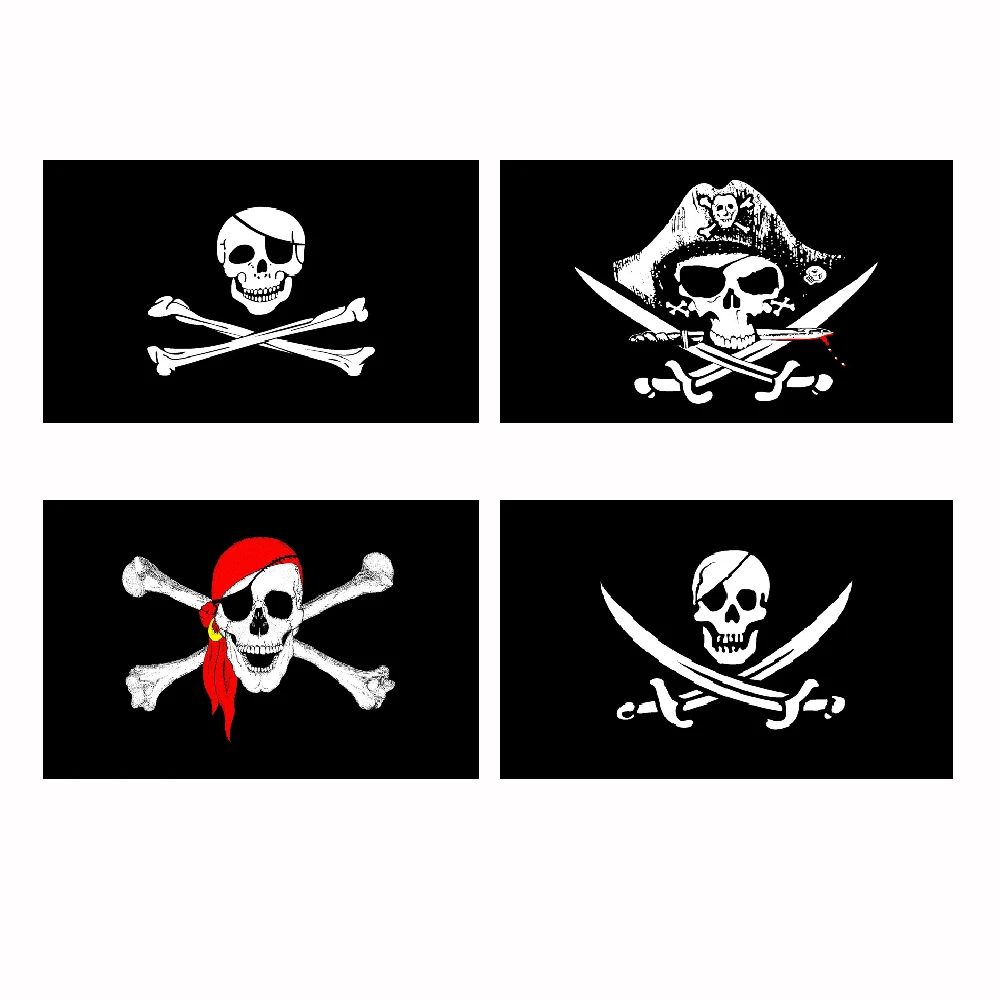 FLAGLINK Bandera Jolly Roger con cráneos cruzados - imagen 2