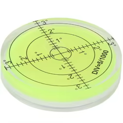 Nivel de burbuja circular pequeño con escala para balance de cámara