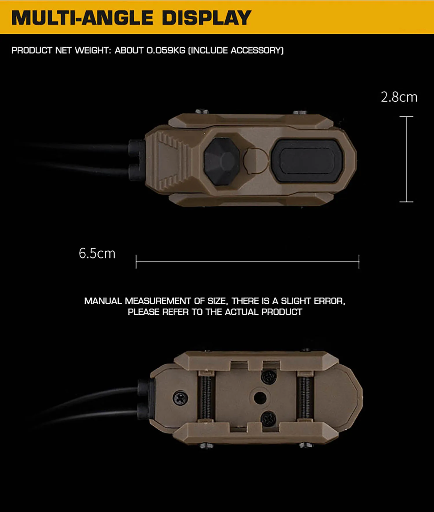 Detalle conectores 2.5mm y SureFire