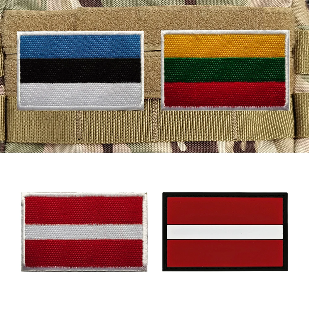 Parche táctico PVC bandera báltica Letonia Estonia Lituania - imagen 2