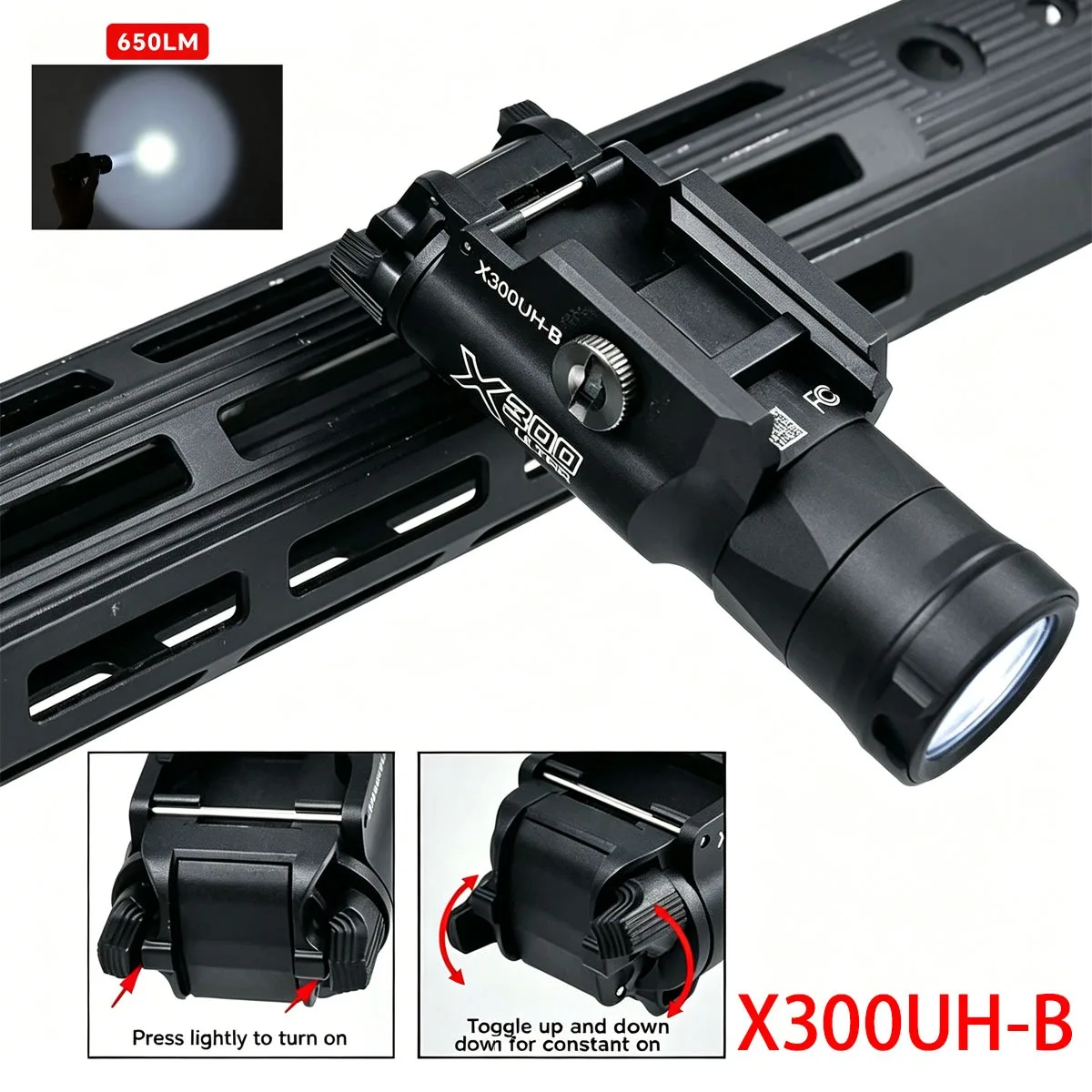 SureFire X300 Ultra Linterna táctica para pistola con riel Picatinny
