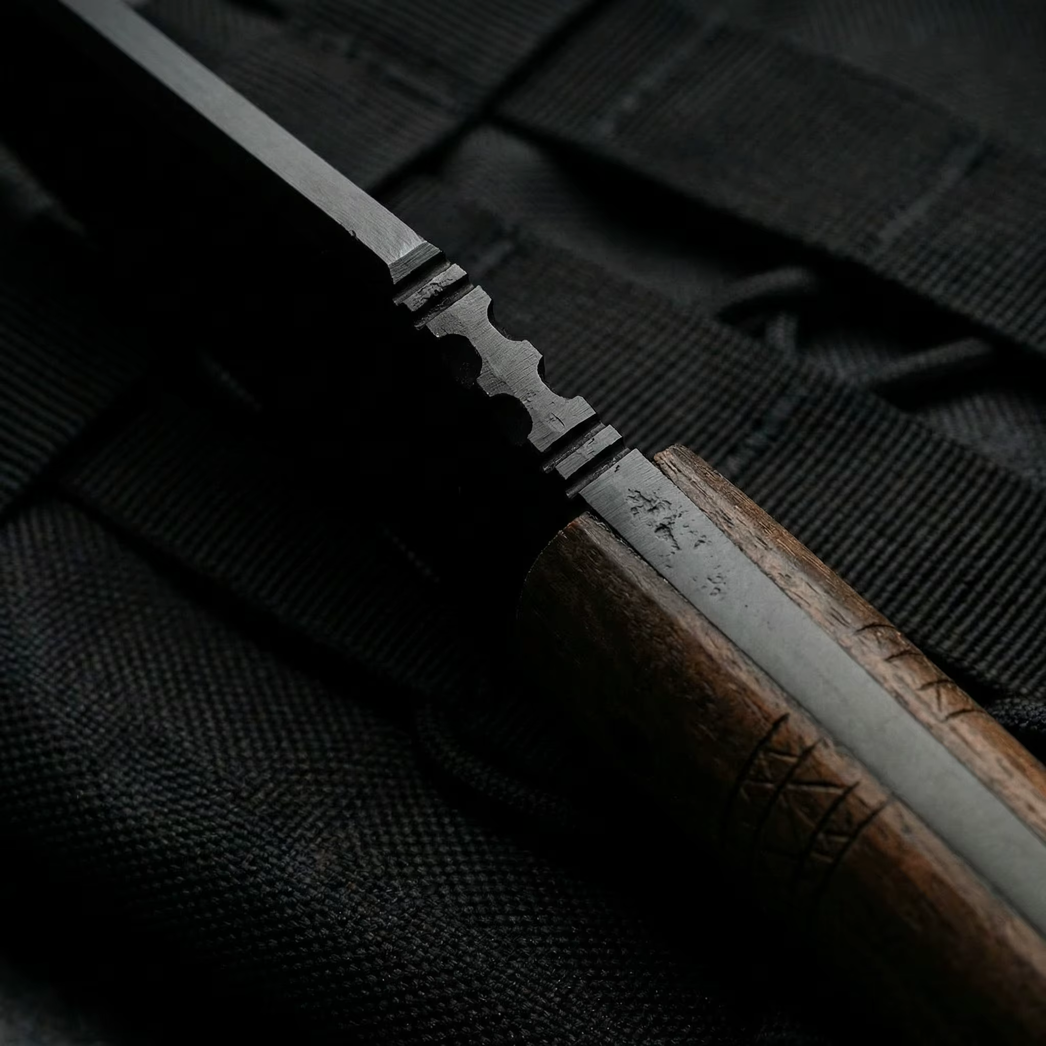 Cuchillo fijo para exteriores con funda, emergencia y acampada compacta - imagen 2