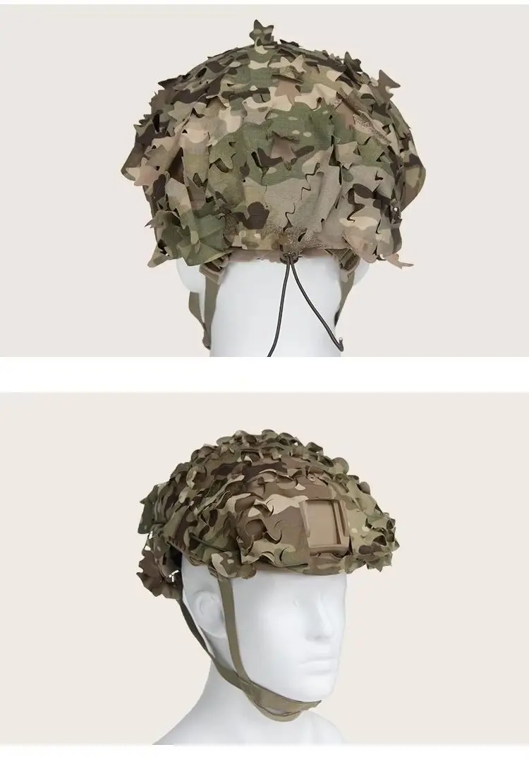 Funda de casco táctico camuflaje multi-terreno de tela