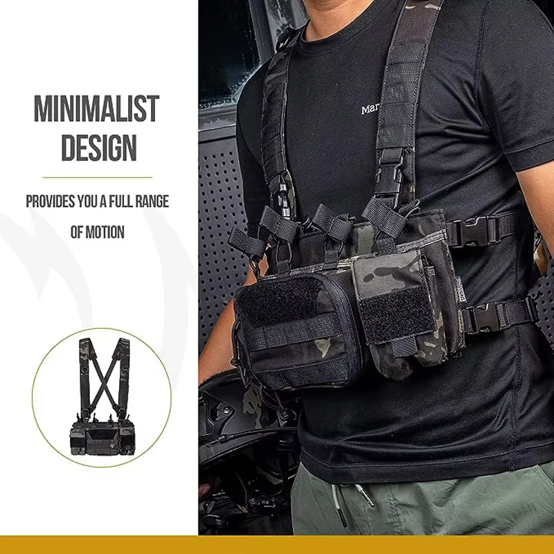 ONETIGRIS Chaleco táctico MOLLE portador de placas Airsoft caza - imagen 4