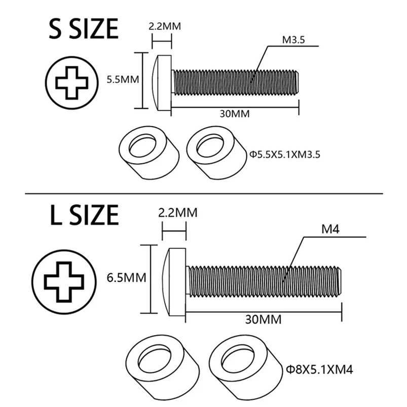 Kit de sujetadores Loveless en acero inoxidable y latón