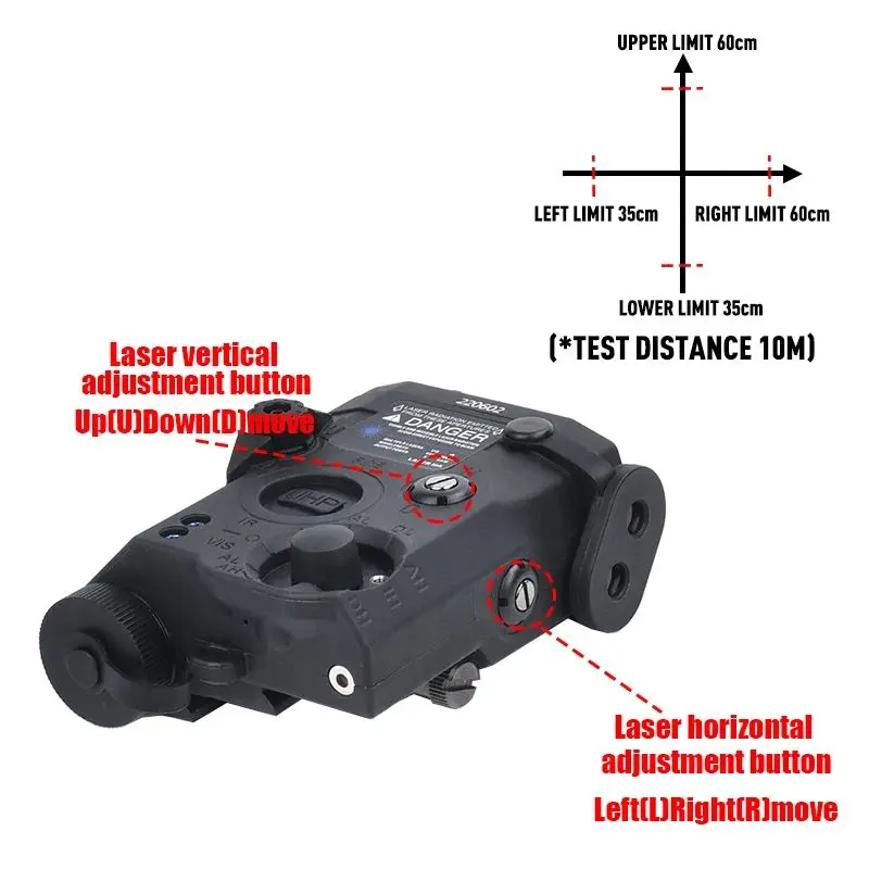 Láser Táctico PEQ-15 con Punto Rojo y Luz IR – para Airsoft, Caza y Exploración - imagen 2