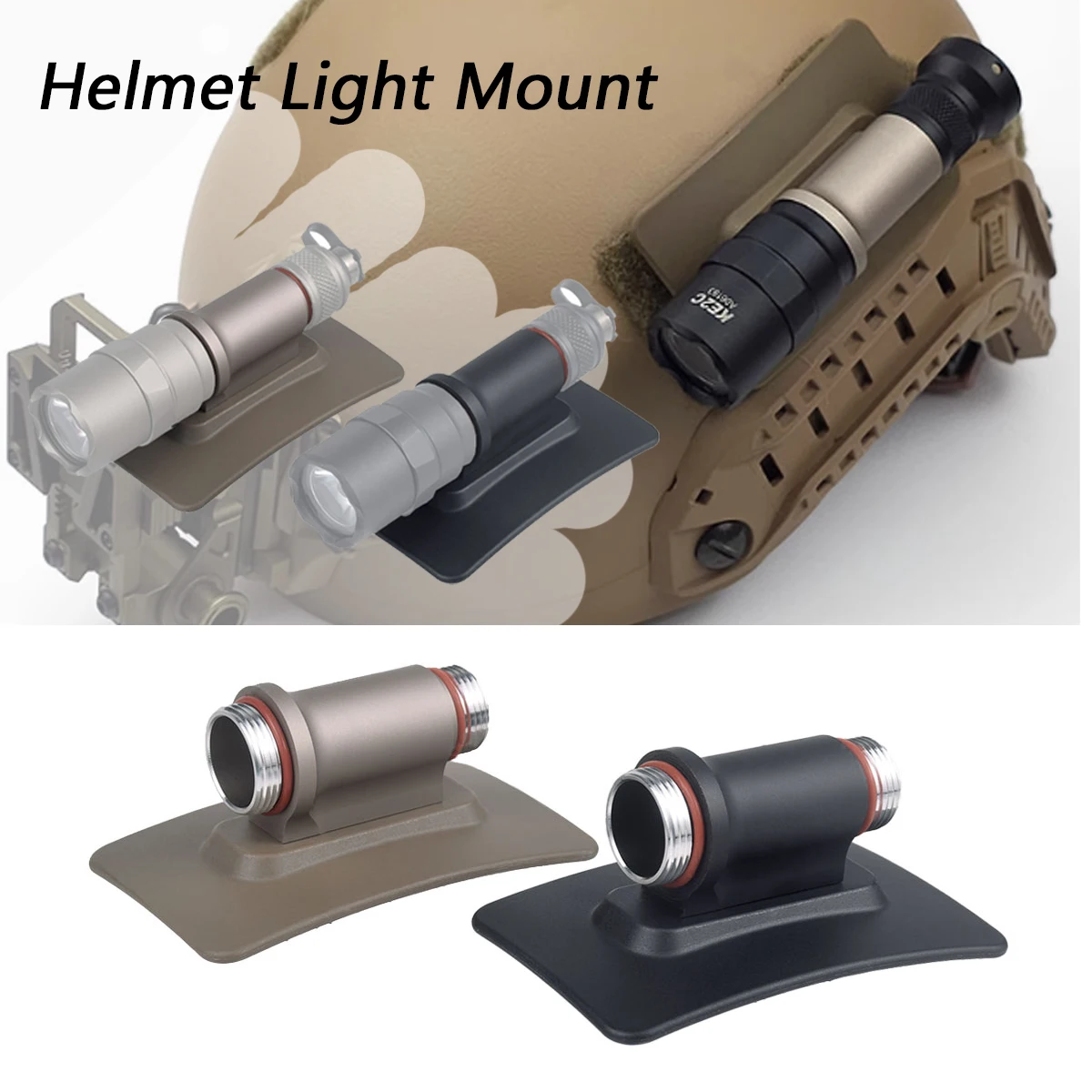 Soporte de linterna táctica para casco M300, de aluminio - imagen 2