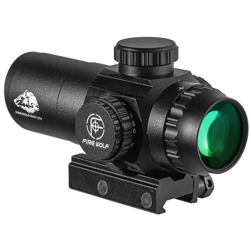 FIRE WOLF Mira prismática compacta para caza con riel Picatinny - imagen 4