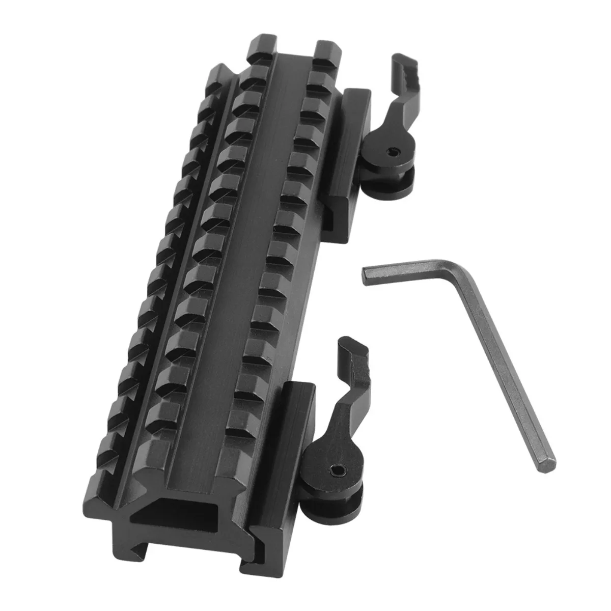 Montura rail Picatinny 45 grados 20mm desmontaje rápido – Elevador óptico táctico - imagen 5