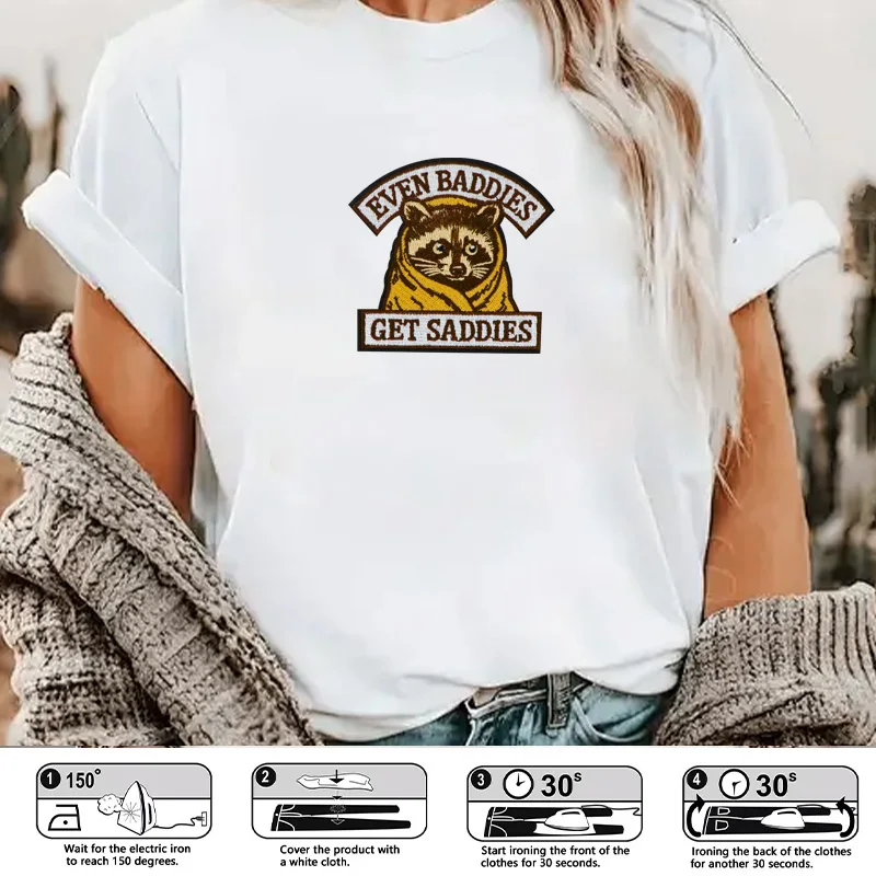 Parche bordado termoadhesivo mapache inspirador para gorra