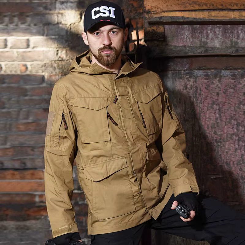 HAN WILD M65 Cortavientos Táctico para Hombre - Chaqueta de Senderismo - imagen 2