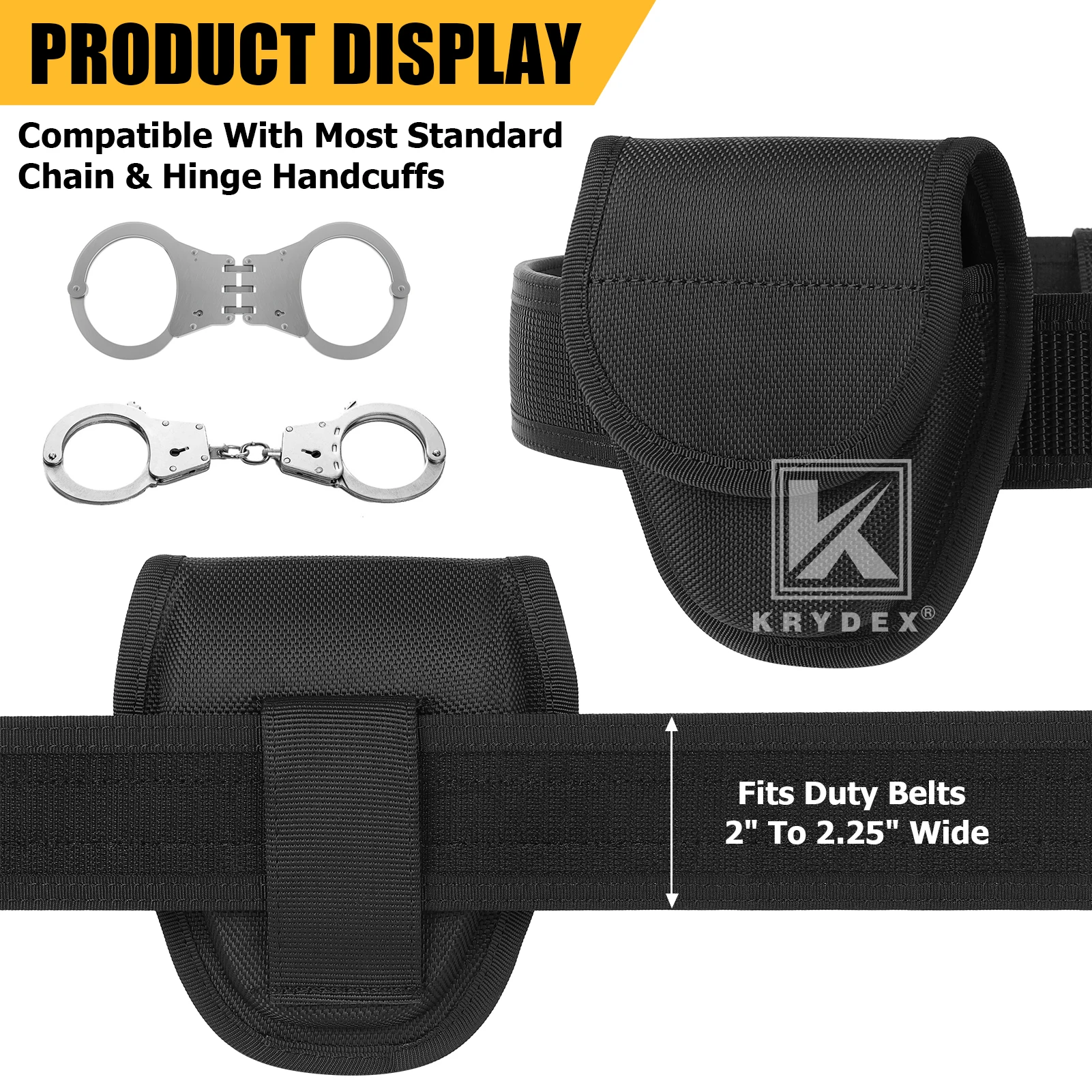 KRYDEX Funda táctica para esposas con doble cierre oculto de servicio - imagen 3