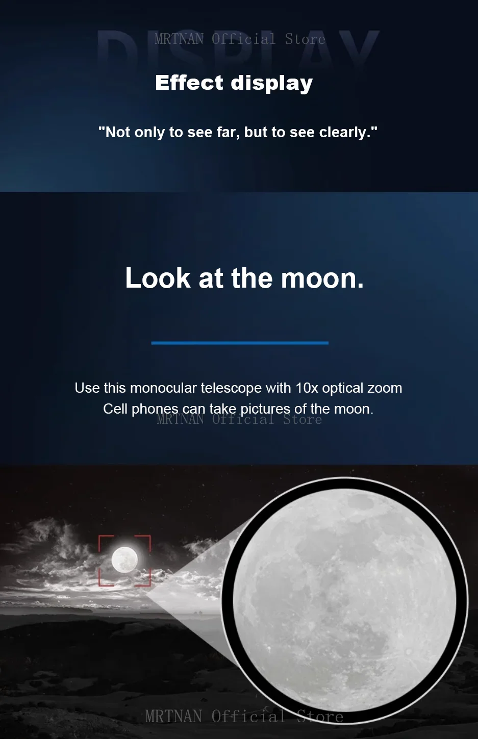 Telescopio monocular HD mini en uso al aire libre