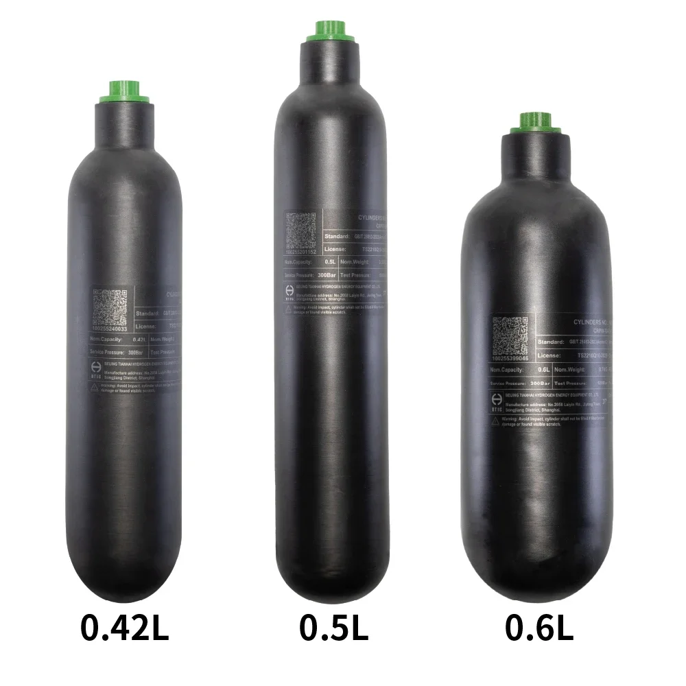Botella de buceo de fibra de carbono mate HPA, alta presión