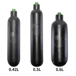 Botella de buceo de fibra de carbono mate HPA, alta presión