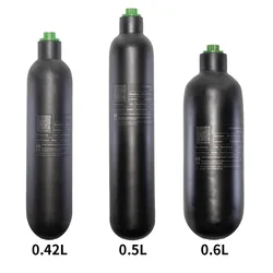 Botella de buceo de fibra de carbono mate HPA, alta presión