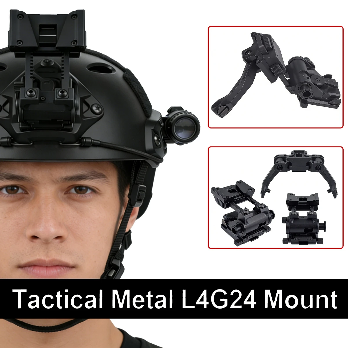 L4G24 Soporte táctico NVG Bridge metálico para PVS-14 en casco - imagen 3