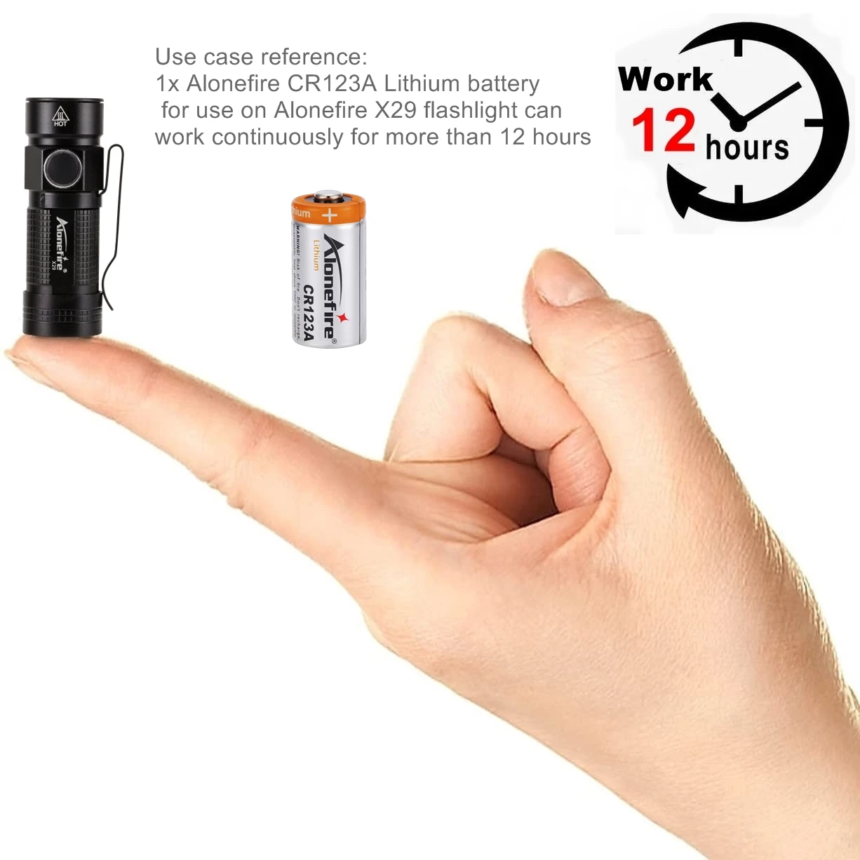 Linterna LED táctica XPG con clip en U giratorio para exterior - imagen 2