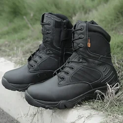 Botas tácticas impermeables cuero hombre combate desierto