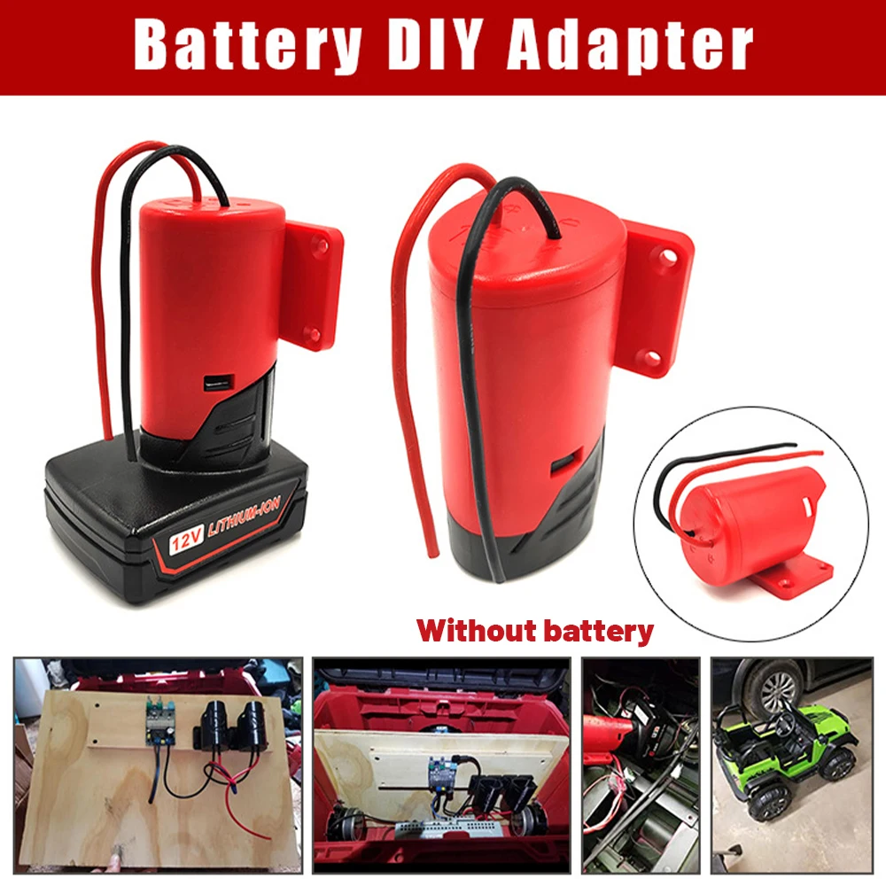 Adaptador batería M12 Milwaukee - Fuente alimentación 12V externa - imagen 4