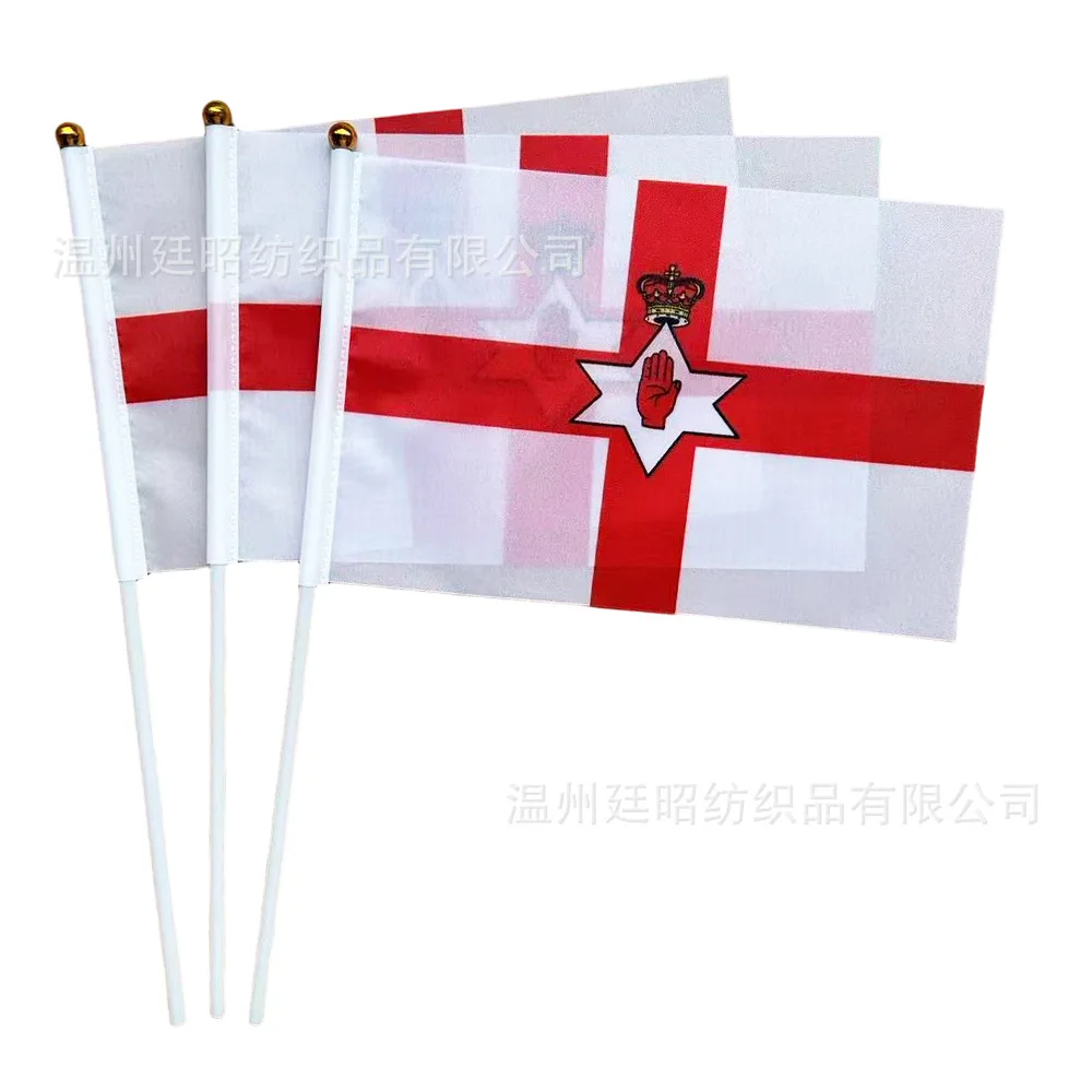 Sky Flag Bandera de mano Irlanda del Norte poliéster para desfiles - imagen 3
