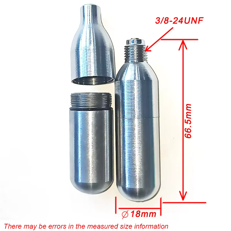 Cartucho CO2 recargable acero inoxidable para cerveza y soda - imagen 4