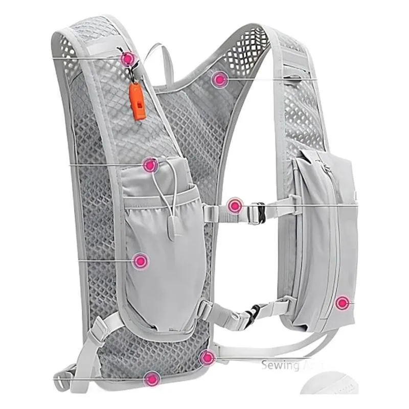 Chaleco de hidratación ultraligero transpirable para carreras exterior - imagen 5