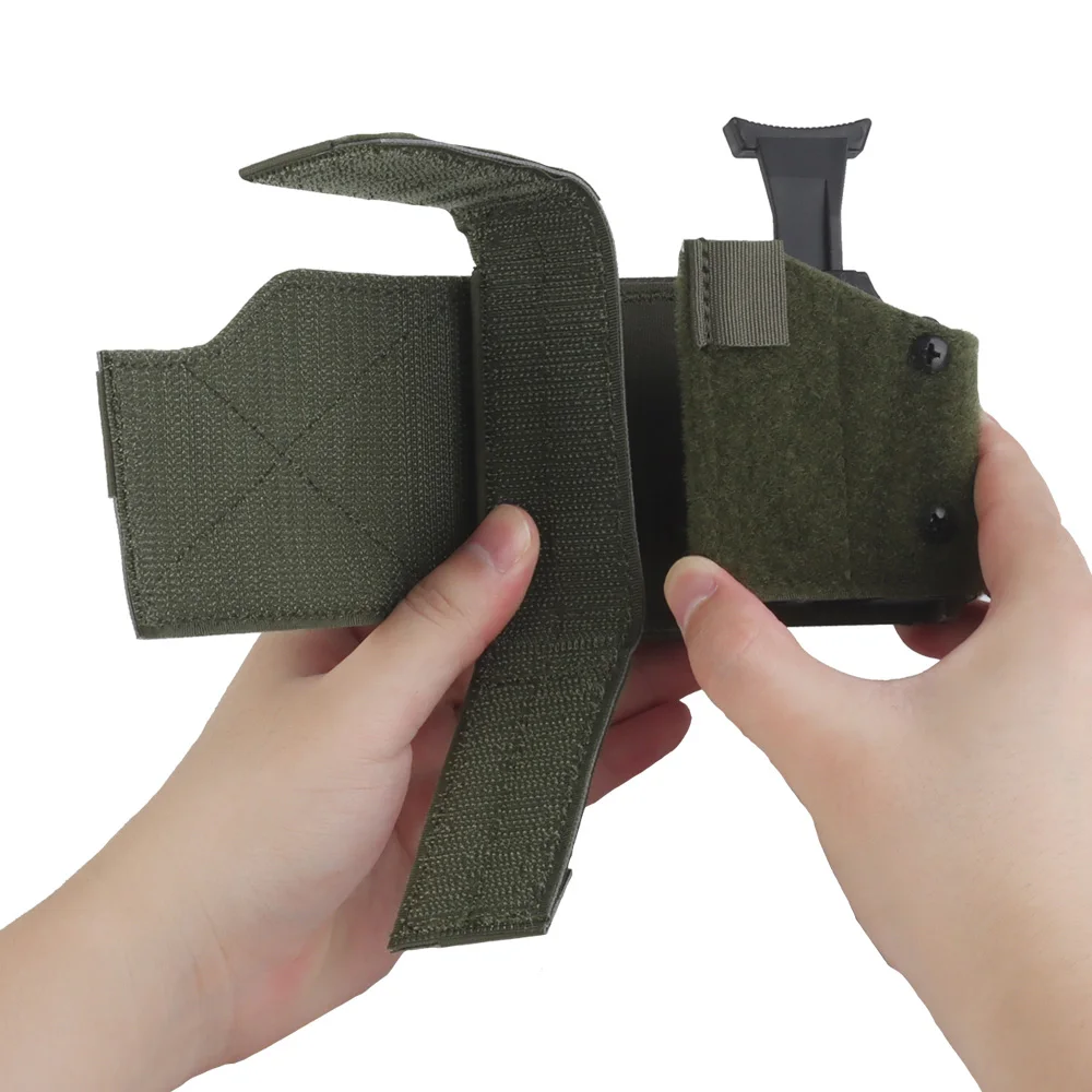 Pistolera táctica MOLLE zurda para entrenamiento airsoft y práctica - imagen 4