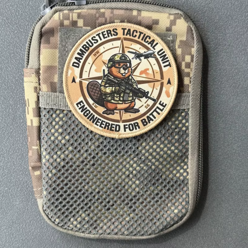 Parche táctico Sea Beaver Dambusters impreso con velcro para mochila