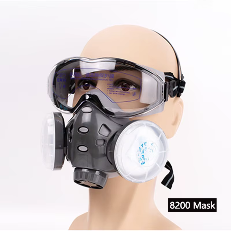 Máscara antipolvo modelo 8200 con gafas integradas
