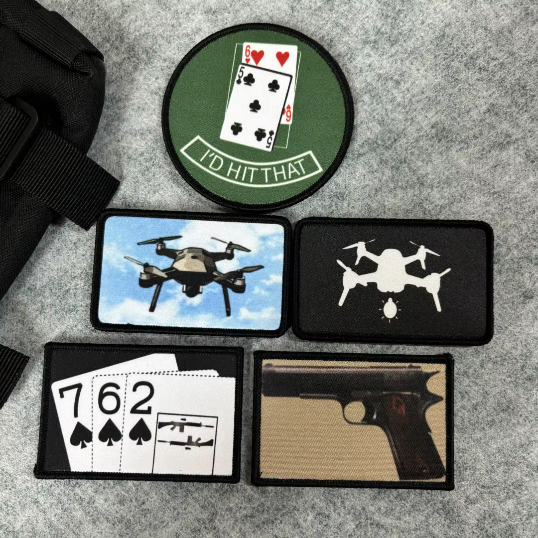 Aces 762 – Parche táctico moral gancho y bucle – Naipes y pistola para equipamiento - imagen 5