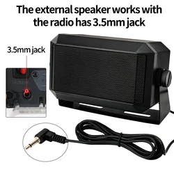 ABBREE altavoz de comunicaciones externo rectangular para radio CB jack audio