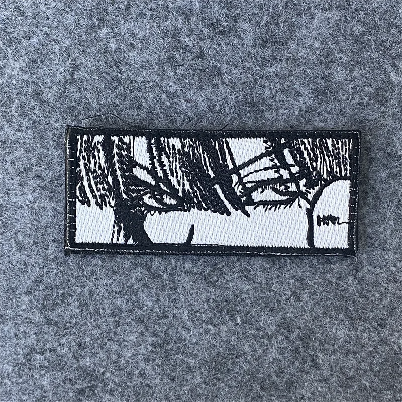 Parche táctico ojos anime bordado adhesivo para equipamiento