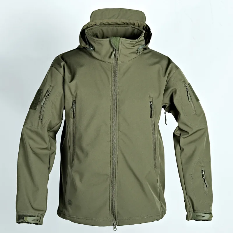 Chaqueta táctica impermeable con capucha camuflaje invierno hombre - imagen 4