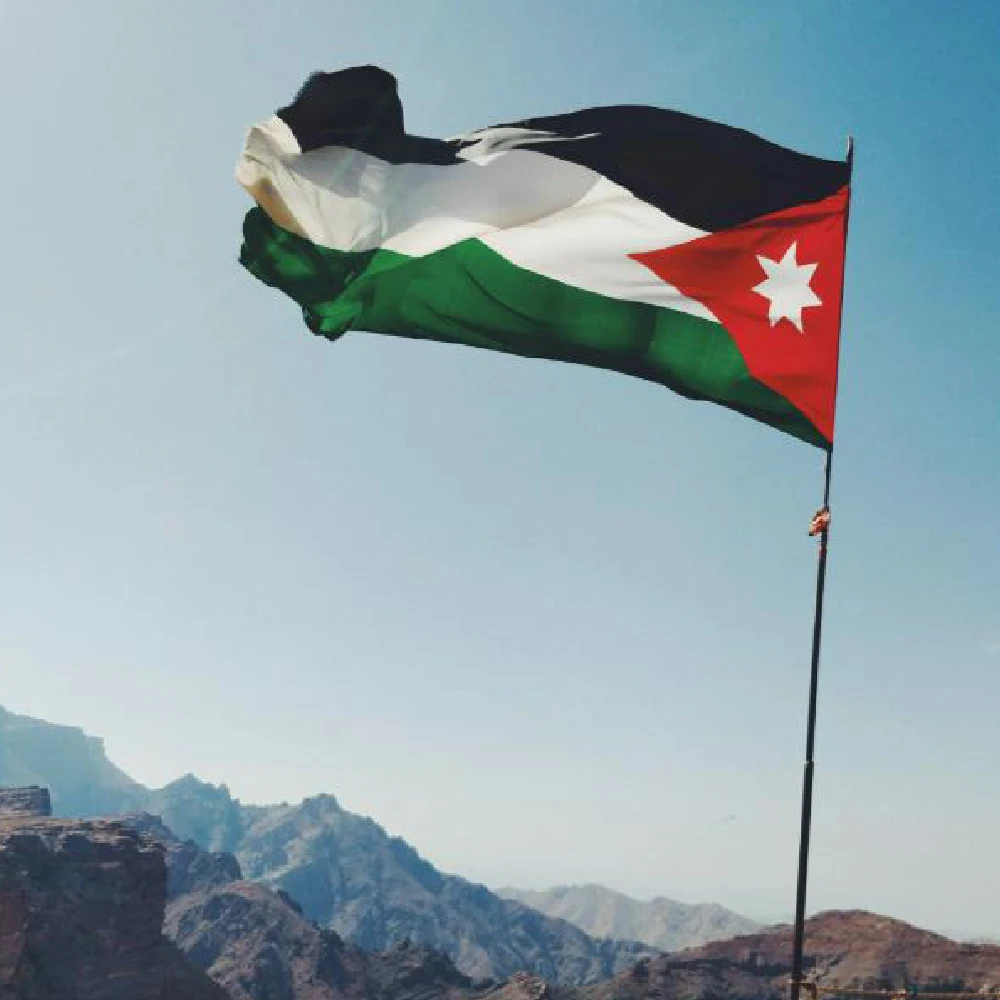 FLAGLINK bandera de Jordania para decoración y exterior