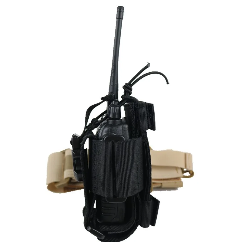 Soporte táctico ajustable Molle para walkie talkie nailon exterior - imagen 3
