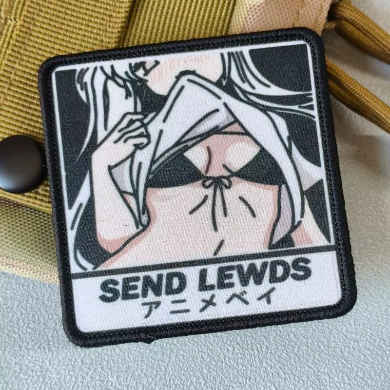 Parche táctico estampado chica anime – para gancho y bucle - imagen 2