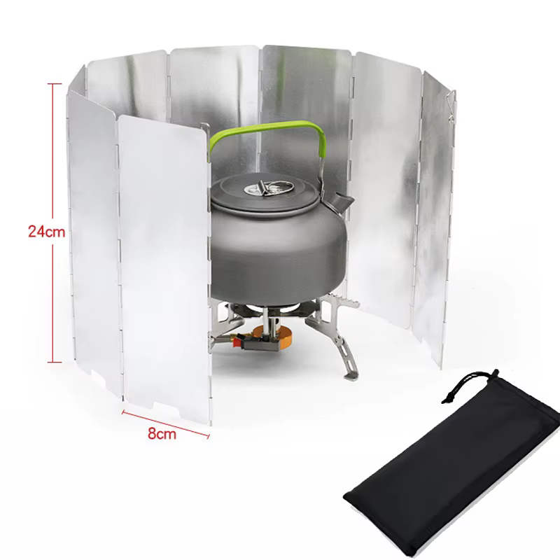Protección de viento para quemador de estufa de aluminio