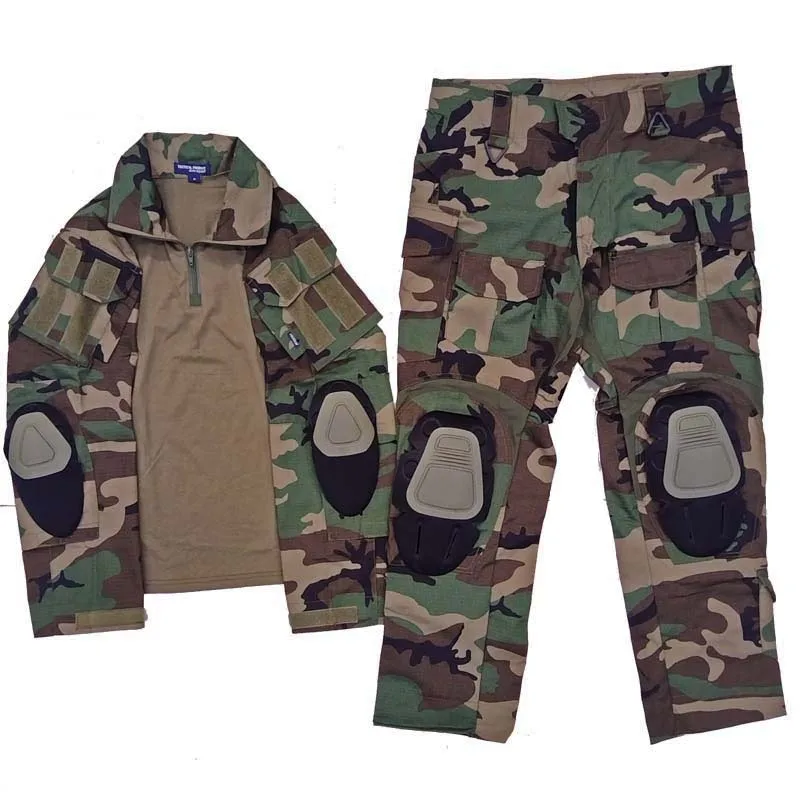 GEN3 Woodland Uniforme táctico camuflaje ripstop manga larga