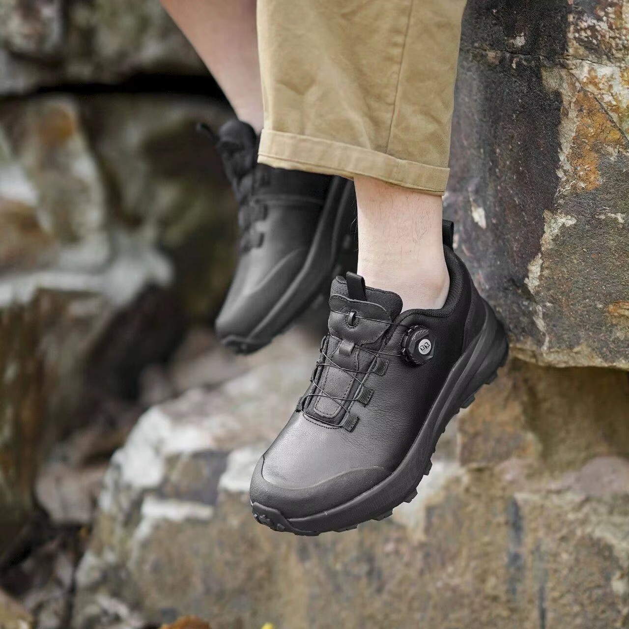 CAMSSOO Botas tácticas de piel – Senderismo montaña invierno hombre - imagen 4