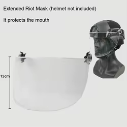 Máscara facial táctica transparente antiviento para casco airsoft