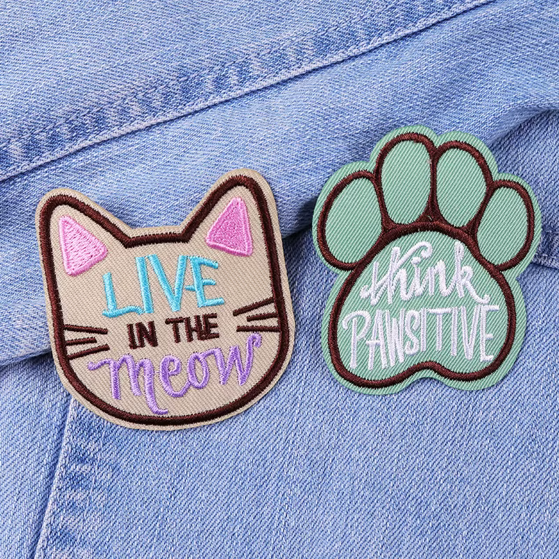 Parche termoadesivo bordado gato cartoon para ropa – DIY - imagen 5